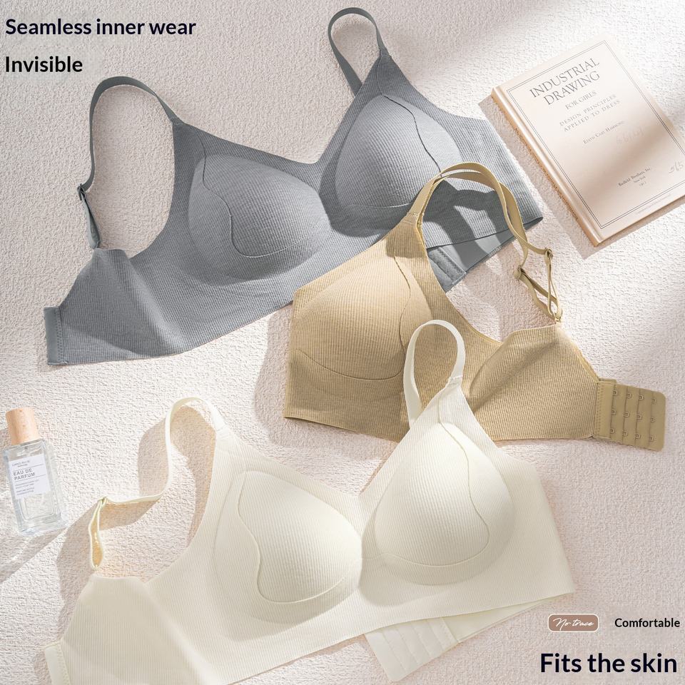 T Shirt Bra Seamless - Bezszwowy biustonosz damski bez fiszbin, niewidoczny