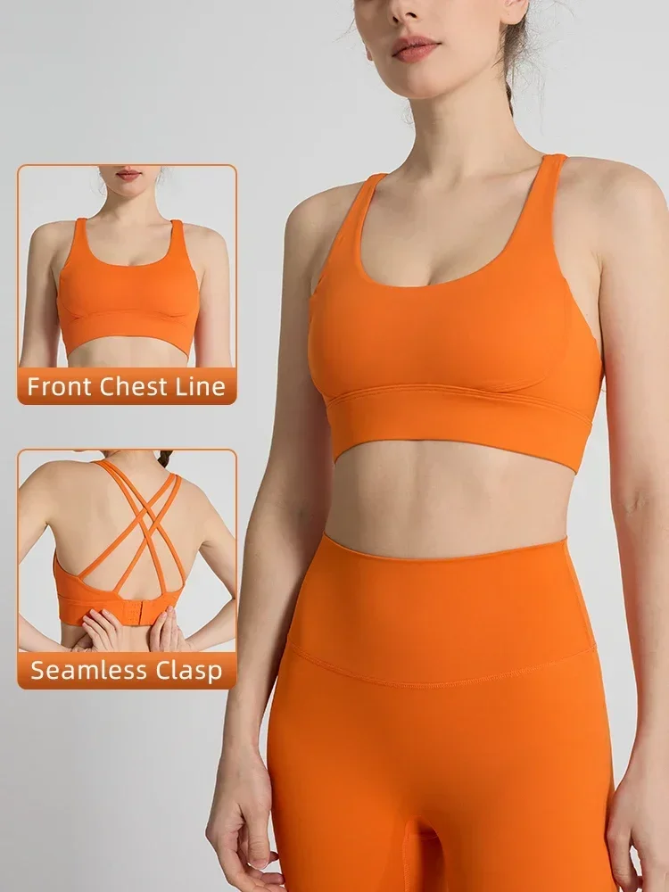 Sports Bra Racerback - Damski biustonosz sportowy w jednolitym kolorze