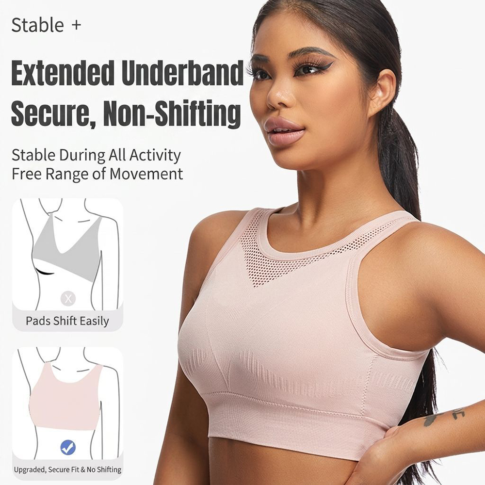 Damski bezszwowy biustonosz sp – Sports Bra Racerback recenzja i cena